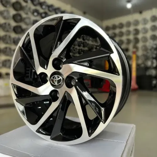 Rodas Aro 15 Toyota Corolla Hilux Sw4 Mod S40 4x100 15x6 Cor Preto Diamantado