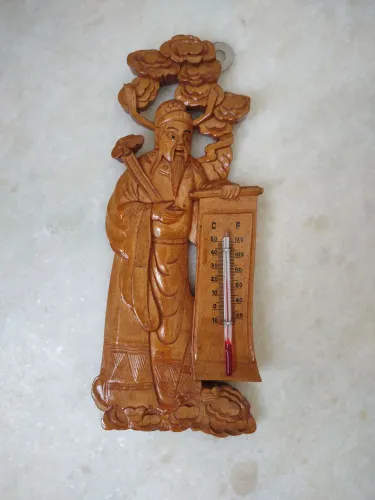 Termômetro Decorativo Escultura Oriental