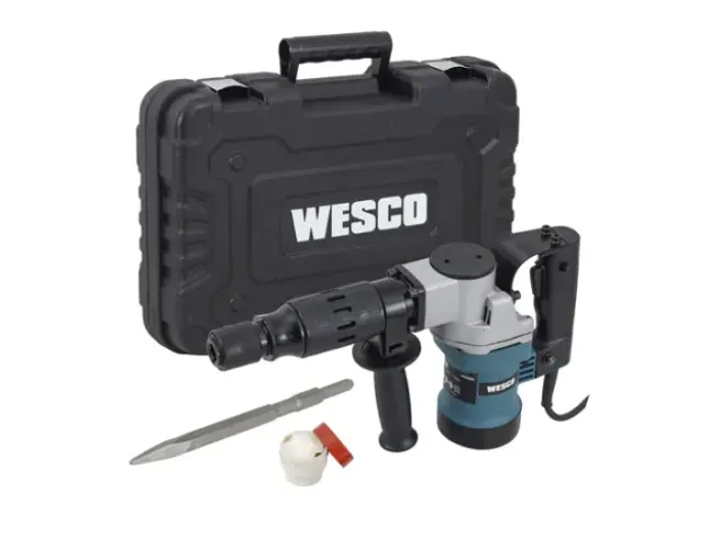 Martelo Demolidor Rompedor Wesco com Acessórios Hexagonal 1100W 10J WS3203K 220V