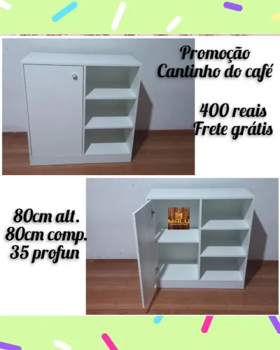 Cantinho do Café - Armário Branco com Frete Grátis!