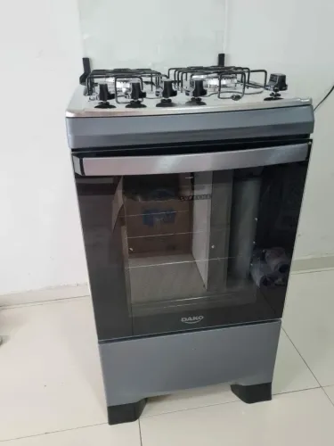 Fogão Dako Supreme Mesa Inox 4 Bocas A Gás Titanium Titânio (Novo)
