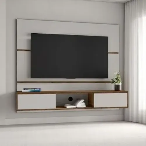 Painel Âmbar Off White/Ipê (Entrega grátis)