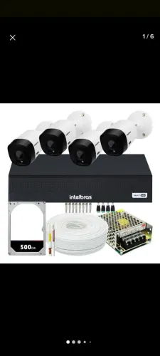 Kit 4 câmeras Intelbras 