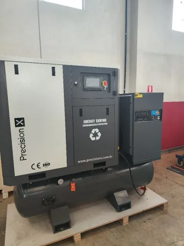Compressor de Parafuso + Secadora + Tanque 500L 8bar 30 HP 380V Inversor de Frequência