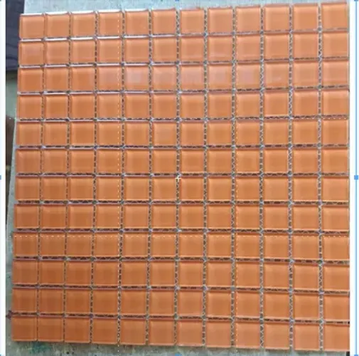 Pastilhas Vidro cristal Laranja natural  2,3 x2,3cm - 144 peças