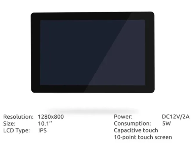 Sunfounder tela de touchscreen 10.1 polegadas p raspberry pi