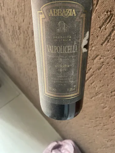 Vinho Valpolicella safra ano 2000