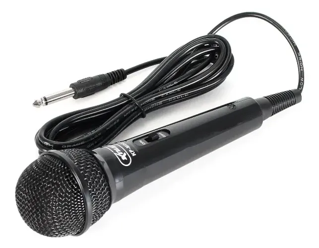 Microfone Profissional Dinâmico Com Fio Para Karaoke Igreja Saida P10