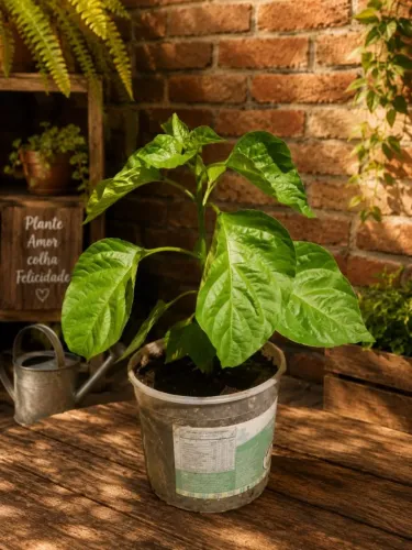 Mudas de pimenta Carolina reaper chocolate
