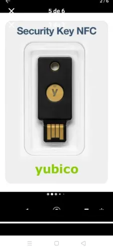 Chave de segurança NFC inquebrável yubico