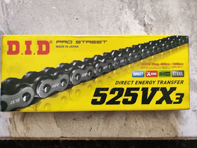 Corrente 525 v11 para motos de alta cilindrada.