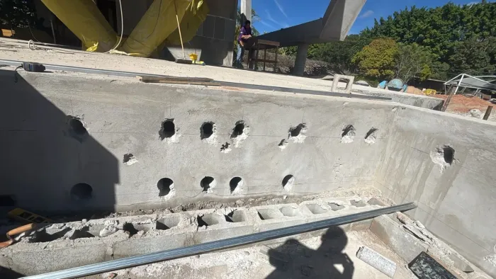 Furos em concreto 