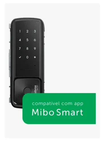 Fechadura Digital Intelbras Biometrica Mfr4000 Porta Vidro