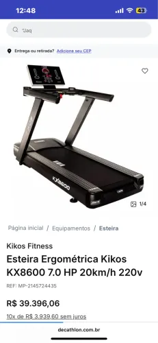 Esteira kikos kX8600 7.0 URGENTE