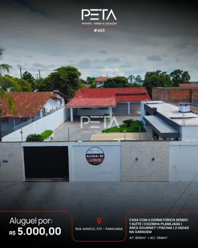 Casa com 4 quartos para Locação, Paraviana - Boa Vista