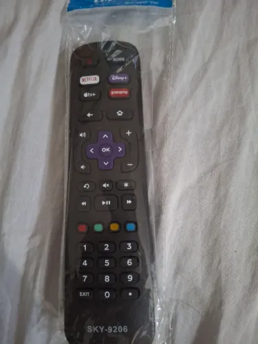 Controle remoto compatível com tv aoc roku modelo SKY 9206 + pilhass