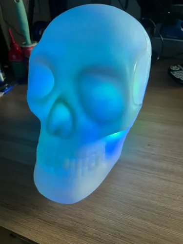 Abajur de caveira grande com luz RGB