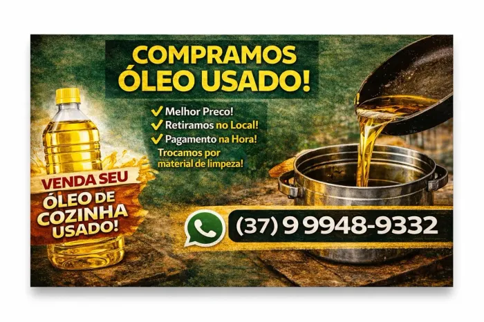 Compramos óleo de cozinha usado
