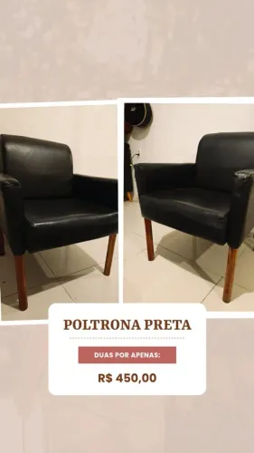 POLTRONAS EM COURO SINTÉTICO