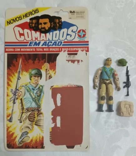 Boneco + Cartela Capitão dos Ares / Comandos em Ação - Estrela 