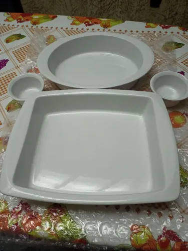 Jogo de travessa de porcelana