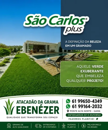 Grama São Carlos Aparti de 18 reais o metro