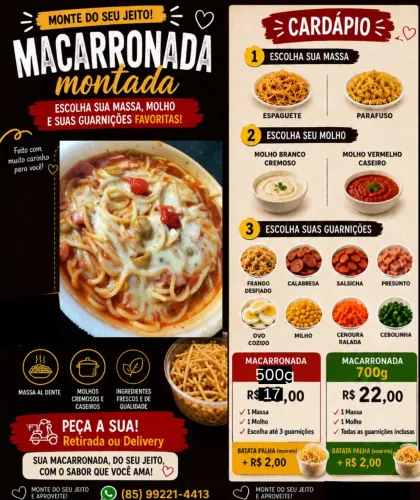 Monte sua macarronada