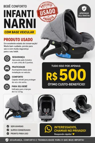 Bebê conforto com isofix - novinho