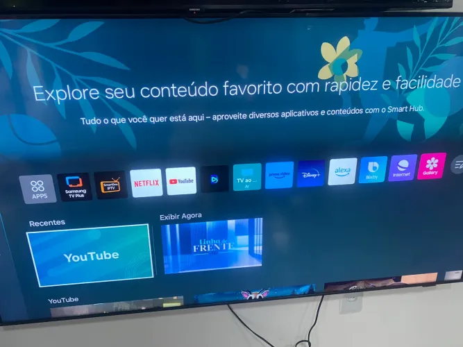 Tv 60 polegadas Samsung 4k Bhuetooth no plástico