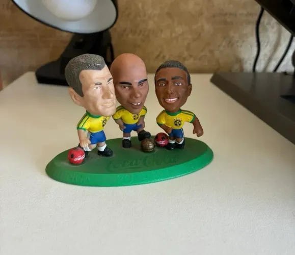 Trio Dunga, Romário e Ronaldo - Mini Craques Coca-Cola Copa 1998