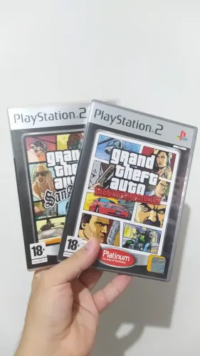 Grand Theft Auto San Andreas e Liberty City Stories PS2 Original Mídia Física