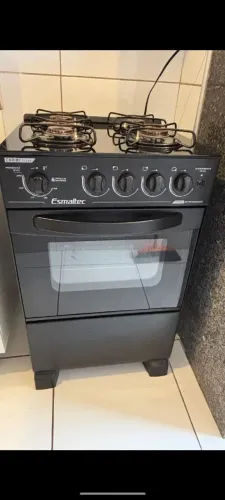 Fogão Esmaltec 4 bocas com tampo de vidro