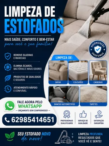Limpeza de sofá e colchões em Goiânia e região