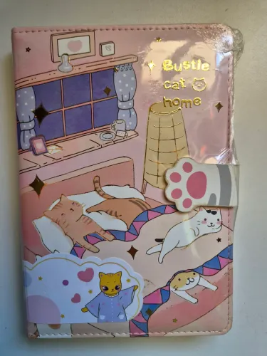 Agenda estampa de gato tipo kawaii
