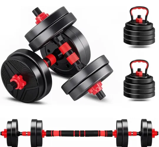 Kit Haltere 6 em 1 Ajustável para Musculação