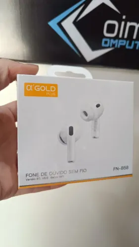 Fone De Ouvido Bluetooth Tws A Gold Plus Fn-b58 Branco - Loja COimbra COmputadores Entrega