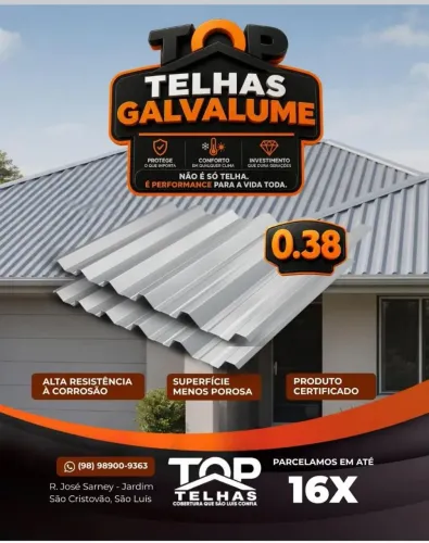 Telha Galvalume com o Menor Preço de São Luís - Aproveite!
