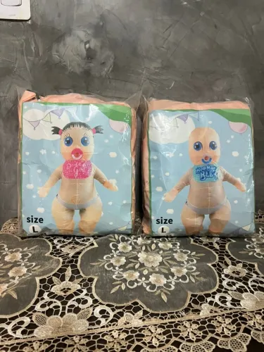 Kit 2 Fantasias Infláveis Bebê Gigante (Casal) - Perfeito para Chá Revelação e Festas