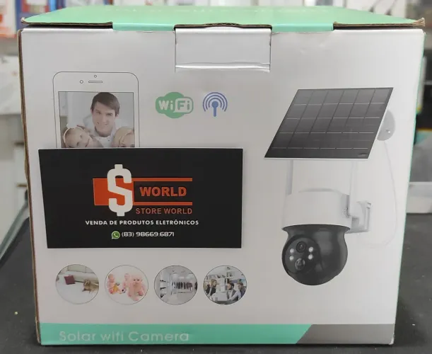 Câmera wi-fi solar externa - Store World