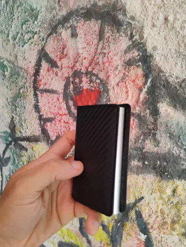 Carteira porta cartões fibra de carbono