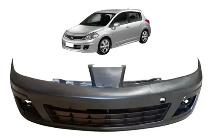 Parachoque Dianteiro Tiida 2007 A 2011 Com Furo Preto