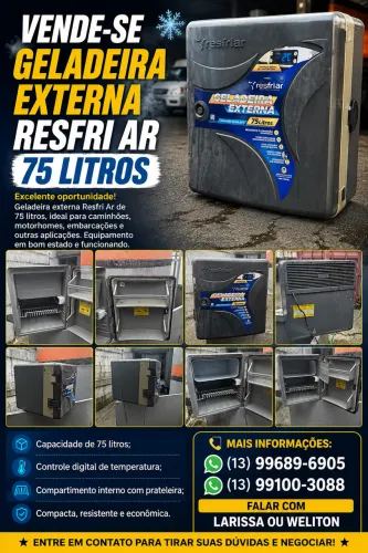 Geladeira resfriar 75litros