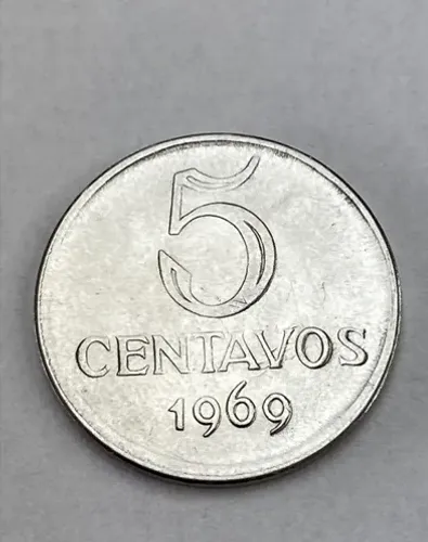Moeda do Brasil - 5 centavos de 1969 - Lote com 10 moedas