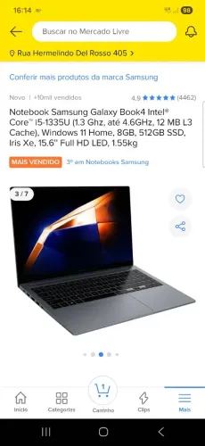 Notebook Samsung Book4