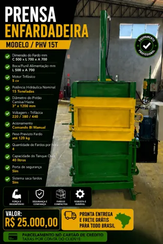 PRENSA ENFARDADEIRA - PHV 15T