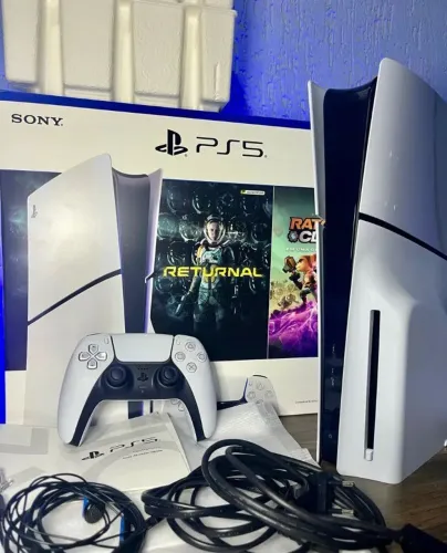 PS5 SLIM 1TB MÍDIA FÍSICA 50 JOGOS 