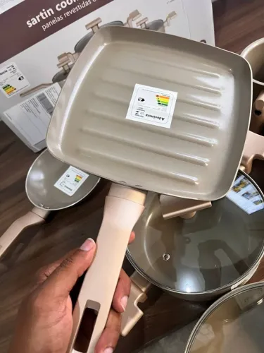 Panelas de cerâmica ante aderente kit 7 peças novas na caixa alta qualidade