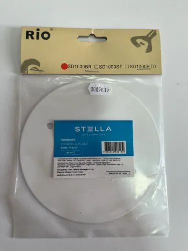 Canopla plana para trilho branca 