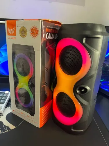 Caixa De Som Bluetooth Potente 50w Rgb Tws Usb Fm Portátil