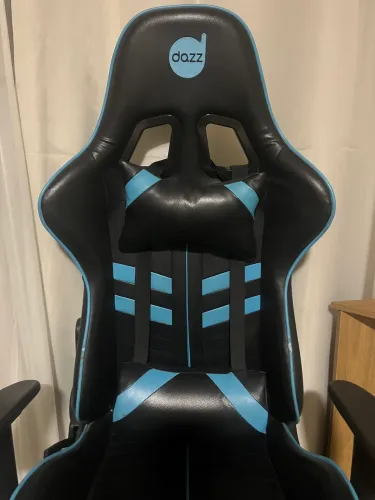 Cadeira Gamer Dazz Prime-X V2, Até 100Kg, Ajuste 180º, Pistão Classe 4, Preto/Azul